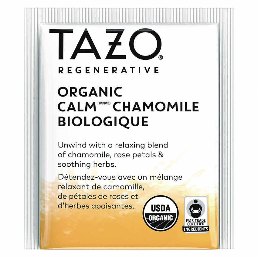 Tea Bags, Organic Calm Chamomile, 16/Box, 6 Boxes/Carton (00354)