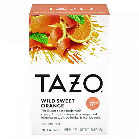 Tea Bags, Wild Sweet Orange, 20/Box, 6 Boxes/Carton (20034)