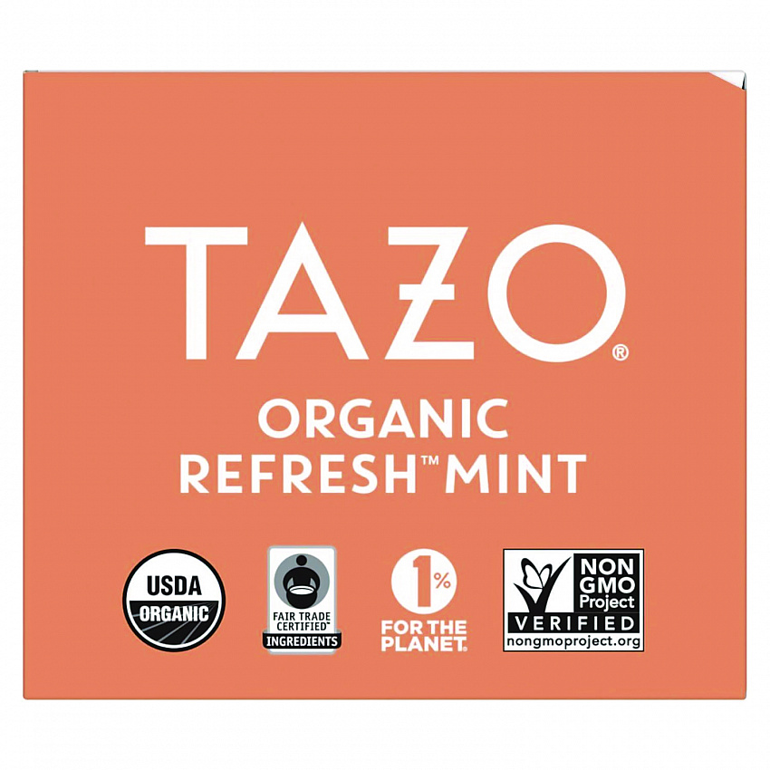 Tea Bags, Organic Refresh Mint, 16/Box, 6 Boxes/Carton (00350)
