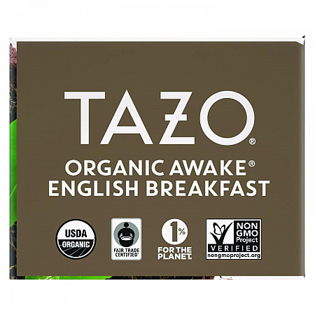Tea Bags, Organic Awake English Breakfast, 16/Box, 6 Boxes/Carton (00303)