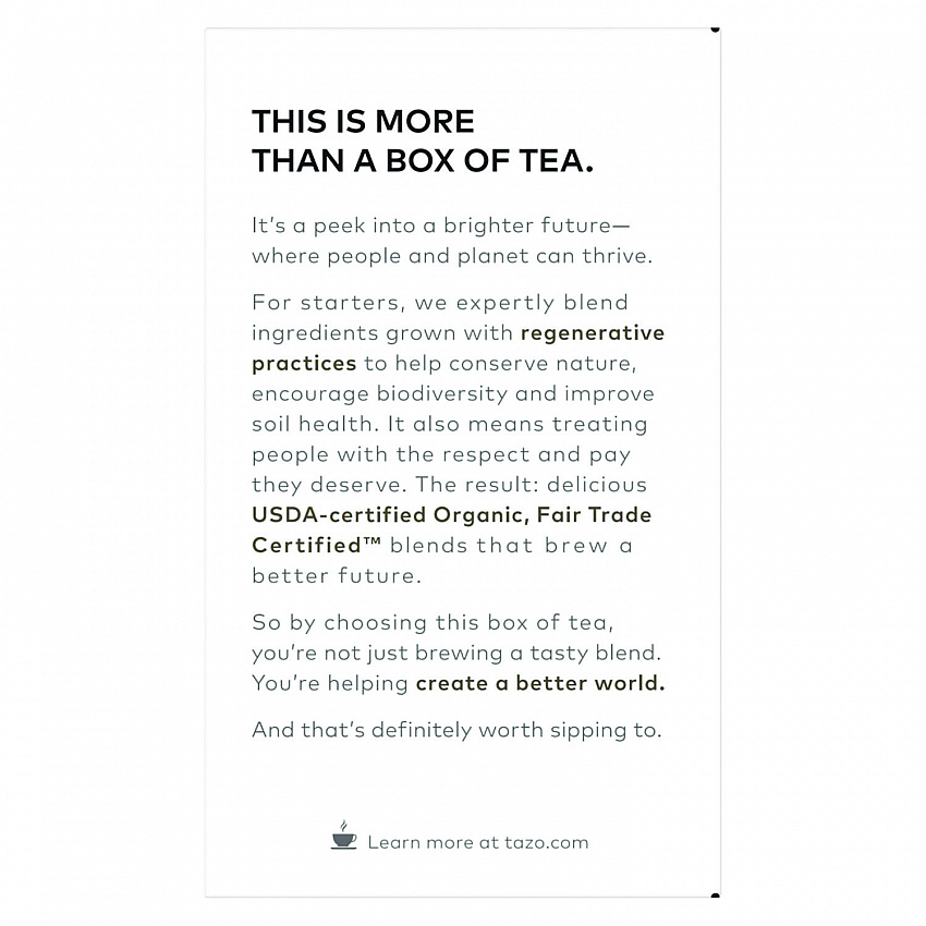 Tea Bags, Organic Earl Grey, 16/Box, 6 Boxes/Carton (00352)