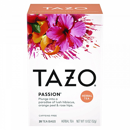 Tea Bags, Passion, 20/Box, 6 Boxes/Carton (20045)