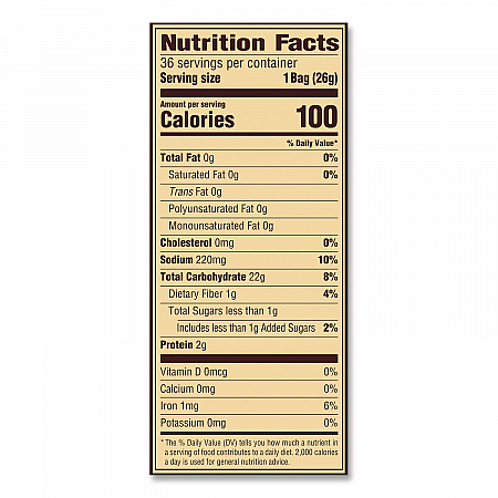 Mini Pretzels. 0.92 oz Pack, 36 Packs/Box, 2 Boxes/Carton (60004087)