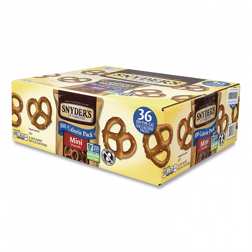 Mini Pretzels. 0.92 oz Pack, 36 Packs/Box, 2 Boxes/Carton (60004087)
