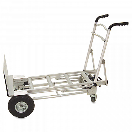 3-in-1 Convertible Hand Truck, 800 lb to 1,000 lb Capacity, 21.06 x 21.85 x 48.03, Aluminum (12312ABL1E)