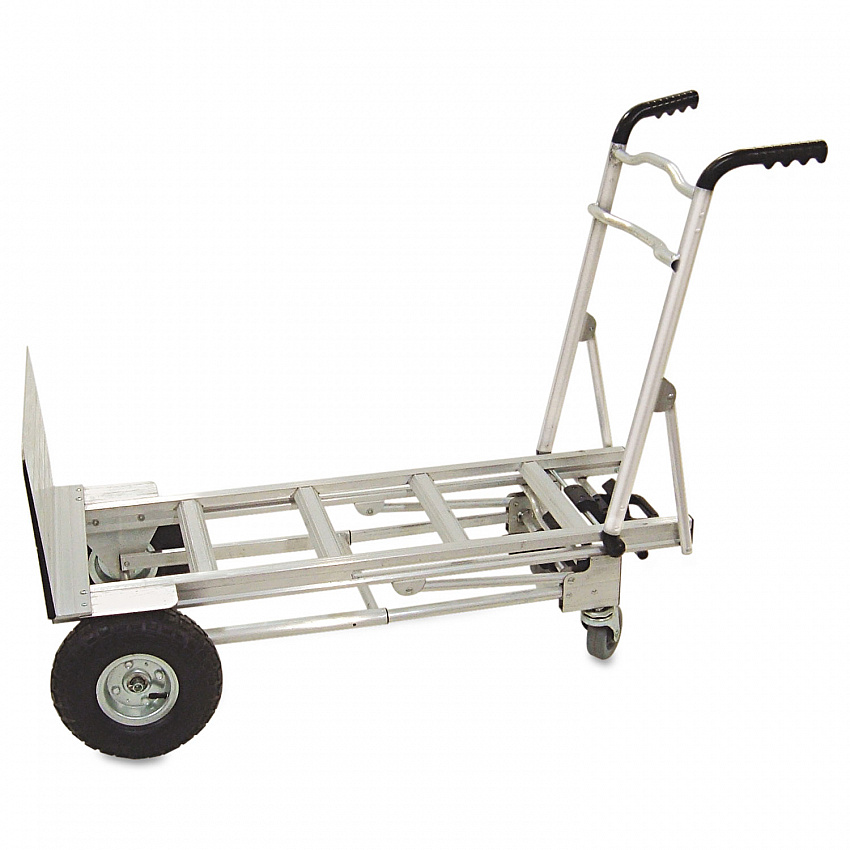 3-in-1 Convertible Hand Truck, 800 lb to 1,000 lb Capacity, 21.06 x 21.85 x 48.03, Aluminum (12312ABL1E)