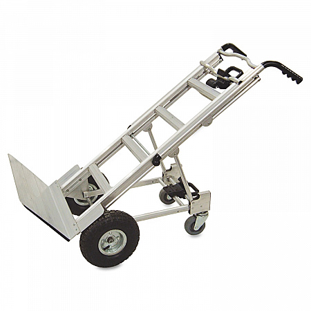 3-in-1 Convertible Hand Truck, 800 lb to 1,000 lb Capacity, 21.06 x 21.85 x 48.03, Aluminum (12312ABL1E)