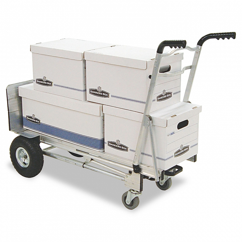 3-in-1 Convertible Hand Truck, 800 lb to 1,000 lb Capacity, 21.06 x 21.85 x 48.03, Aluminum (12312ABL1E)