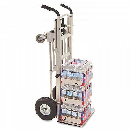 3-in-1 Convertible Hand Truck, 800 lb to 1,000 lb Capacity, 21.06 x 21.85 x 48.03, Aluminum (12312ABL1E)