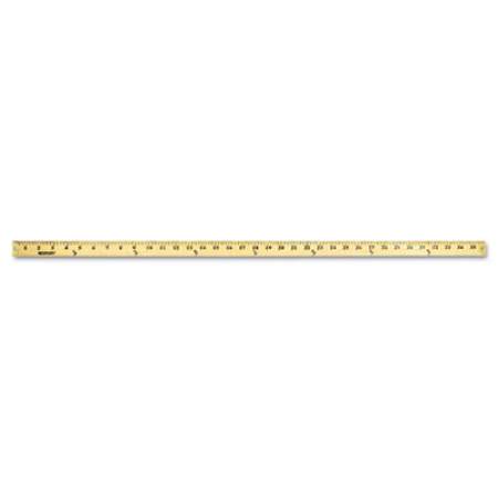 Westcott Wood Yardstick with Metal Ends, 36" Long. Clear Lacquer Finish (10425)