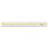 Westcott Acrylic Data Highlight Reading Ruler With Tinted Guide, 15" Long, Clear/Yellow (10580)