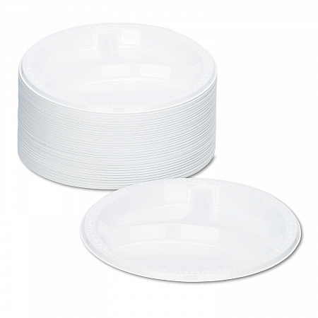 Plastic Dinnerware, 3-Compartment Plates, 9