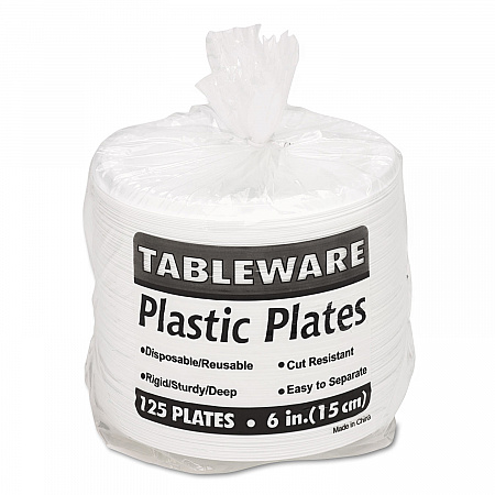 Plastic Dinnerware, Plates, 6
