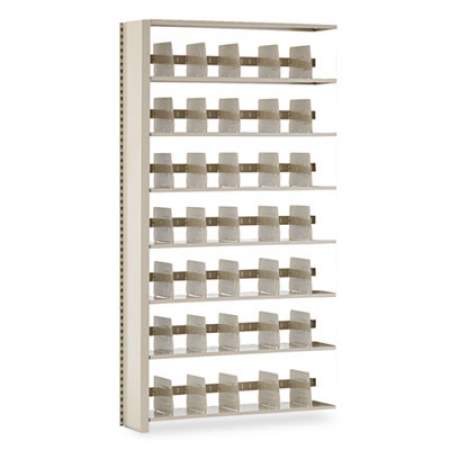 Tennsco Snap-Together Seven-Shelf Closed Add-On Unit, Steel, 48w x 12d x 88h, Sand (128848ACSD)