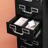 Tennsco Eight-Drawer Multimedia/Card File Cabinet, Black, 15" x 28.5" x 52" (CF846BK)