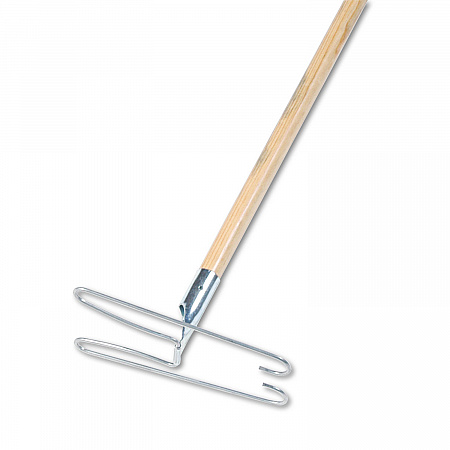 Wedge Dust Mop Head Frame/Lacquered Wood Handle, 0.94