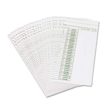 Time Clock Cards for Acroprint ATT310, One Side, 4 x 10, 200/Pack (096103080)