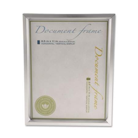 Universal Plastic Document Frame, for 8 1/2 x 11, Easel Back, Metallic Silver (76853)