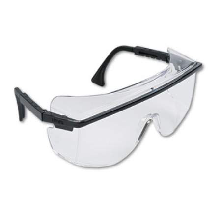 Honeywell Uvex Astro OTG 3001 Wraparound Safety Glasses, Black Plastic Frame, Clear Lens (S2500)