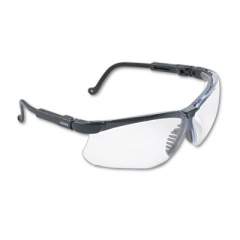 Honeywell Uvex Genesis Wraparound Safety Glasses, Black Plastic Frame, Clear Lens (S3200)