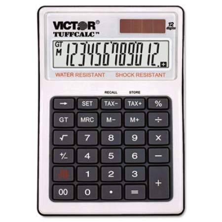 Victor TUFFCALC Desktop Calculator, 12-Digit LCD (99901)