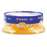 Verbatim DVD-R Recordable Disc, 4.7 GB, 16x, Spindle, Silver, 25/Pack (95058)