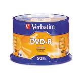 Verbatim DVD-R Recordable Disc, 4.7 GB, 16x, Spindle, Silver, 50/Pack (95101)
