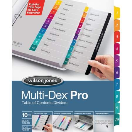 Wilson Jones MultiDex Pro Dividers (W54710)