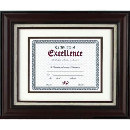 DAX Linen Insert Certificate Mahogany Frame (N15907B)