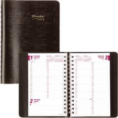 Brownline Soft Cover 12-Month Daily Planner (CB800BLK)