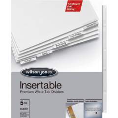 Wilson Jones Gold Line Insertable 5-Tab Dividers (W54146)