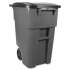 Rubbermaid Commercial Brute Rollout Container with Lid (9W2700GRAY)