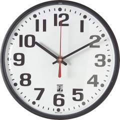 SKILCRAFT Black Body SelfSet Wall Clock (6645015573153)