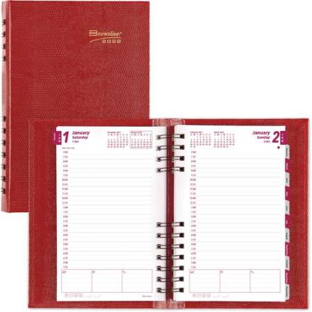 Blueline Brownline Coilpro Daily Appointment Planner (CB634CRED)