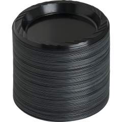 Genuine Joe Round Plastic Black Plates (10427)