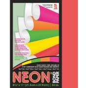 Pacon Laser Bond Paper - Neon Red - Recycled - 10 (104315)