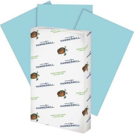 Hammermill Paper for Copy 8.5x14 Laser, Inkjet Colored Paper - Blue - Recycled - 30% (103317)