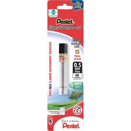 Pentel 0.5mm Super Hi-Polymer Lead (L100BPHBK6)