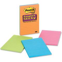 Post-it Super Sticky Electric Glow Lined Notes (4621SSAN)