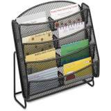 Safco Steel Mesh 8-Compartment Business Card Holder (5642BL)