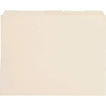 Business Source 1/5 Tab Cut Letter Recycled Top Tab File Folder (43567)