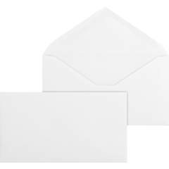 Business Source No. 6-3/4 White Wove V-Flap Business Envelopes (42252)