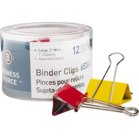 Business Source Colored Fold-back Binder Clips (65363)