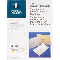 Business Source Clear Laser Print Mailing Labels (26123)