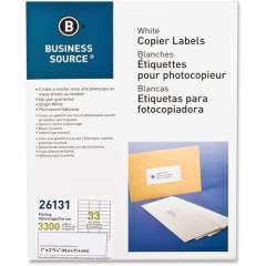 Business Source Bright White Copier Labels (26131)