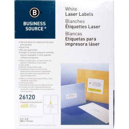 Business Source Bright White Premium-quality Address Labels (26120)