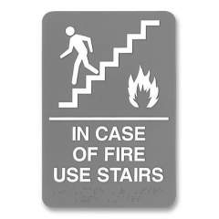 HeadLine ADA Plastic Fire Use Stairs Sign (5400)