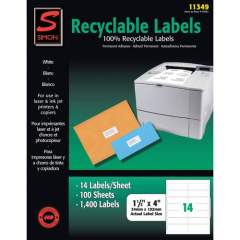 Simon SJ Paper Recyclable Laser/Ink Jet Labels (11349)