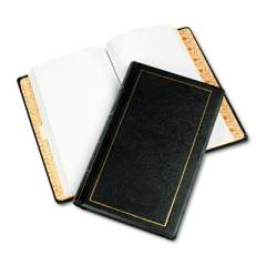 Wilson Jones Looseleaf Corporation Minute Book, 1 Subject, Unruled, Black/Gold Cover, 14 x 8.5, 250 Sheets (039531)