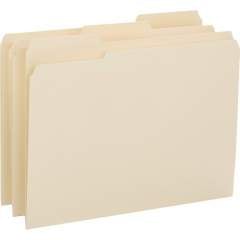 Business Source 1/3 Tab Cut Letter Recycled Top Tab File Folder (16515)